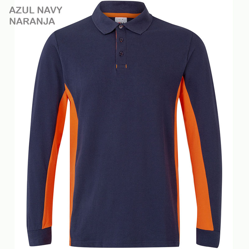 Polo bicolor manga larga Total Match 15 combinaciones