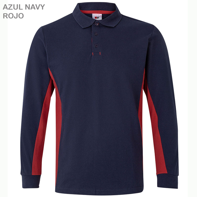 Polo bicolor manga larga Total Match 15 combinaciones
