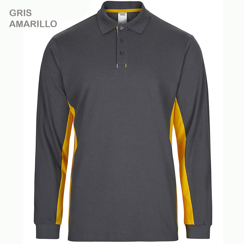 Polo bicolor manga larga Total Match 15 combinaciones