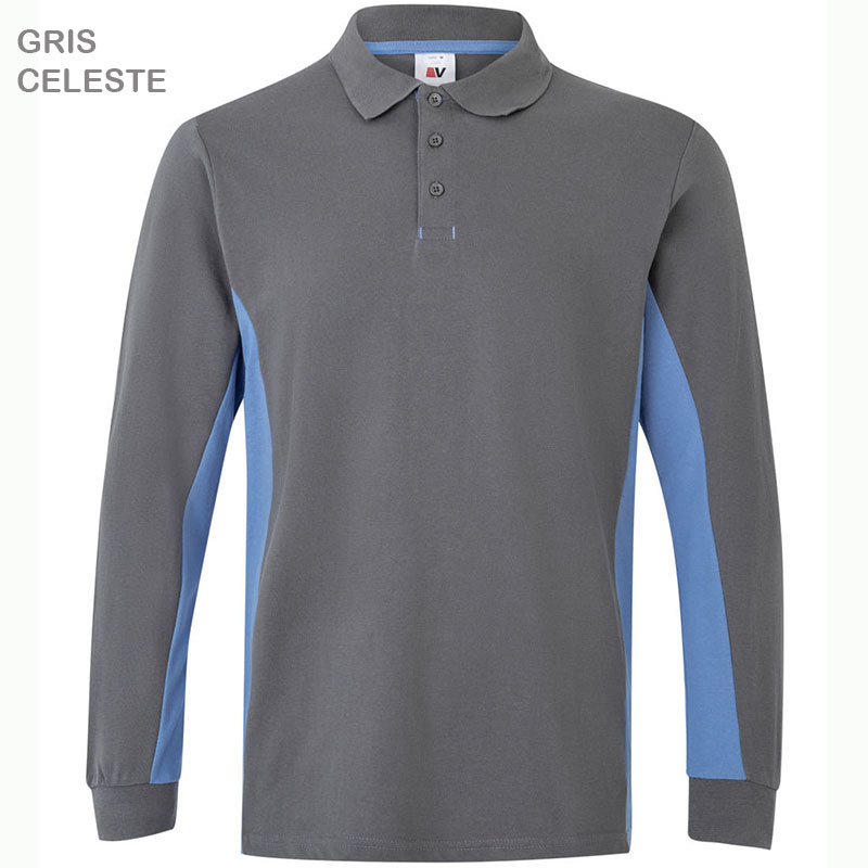 Polo bicolor manga larga Total Match 15 combinaciones