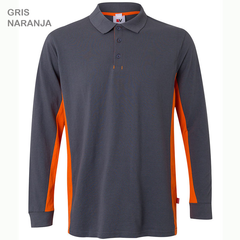 Polo bicolor manga larga Total Match 15 combinaciones