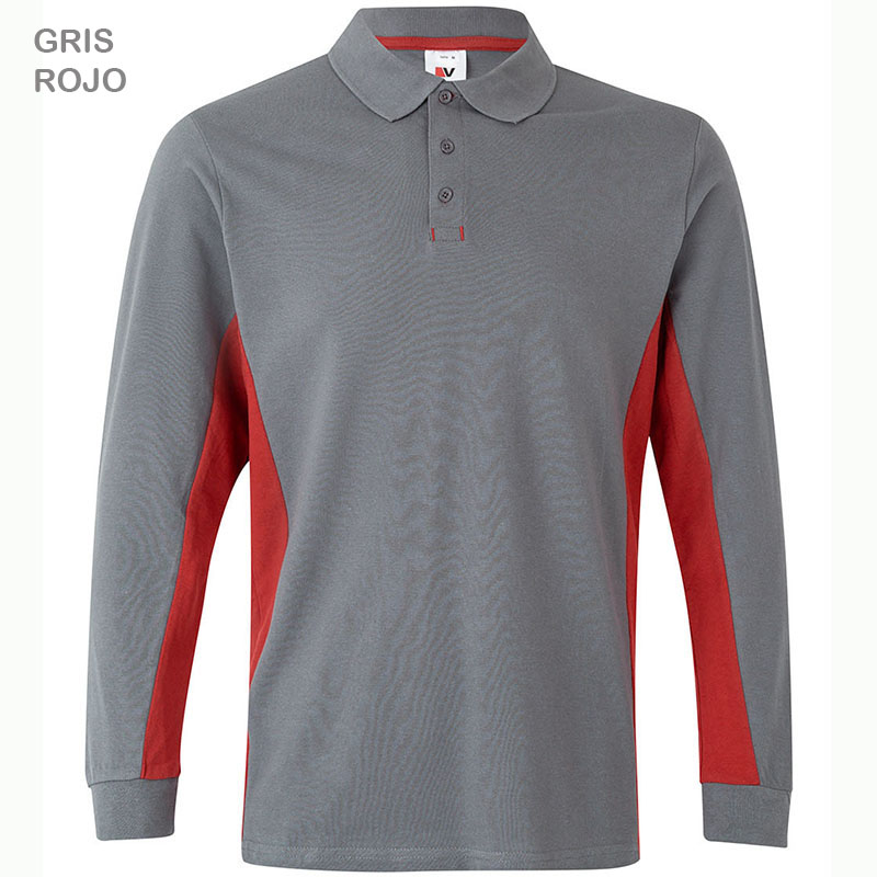 Polo bicolor manga larga Total Match 15 combinaciones