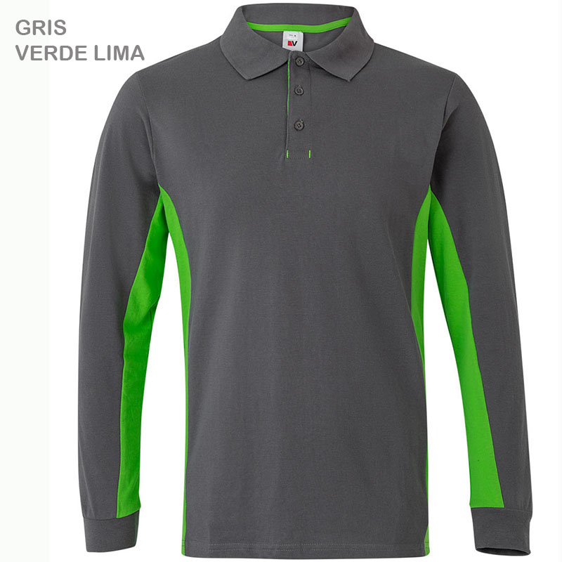 Polo bicolor manga larga Total Match 15 combinaciones
