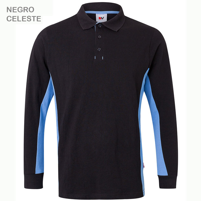 Polo bicolor manga larga Total Match 15 combinaciones
