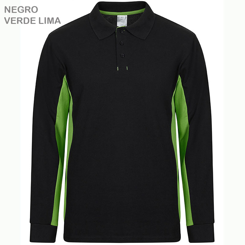 Polo bicolor manga larga Total Match 15 combinaciones