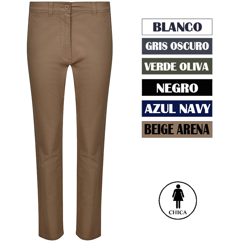 Pantalón chino stretch mujer