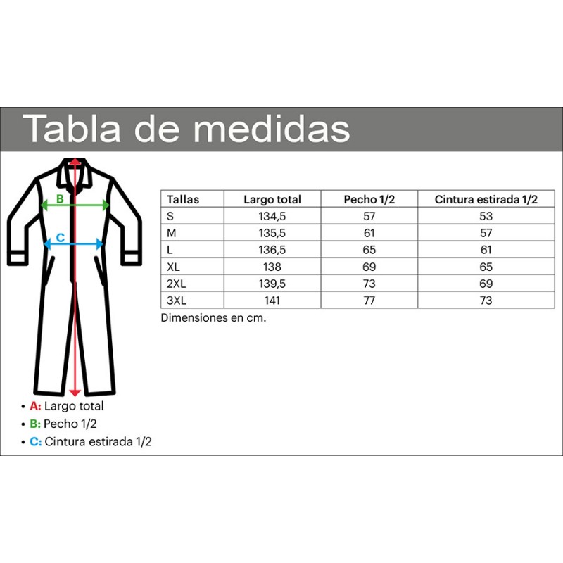Mono ignífugo - antiestático