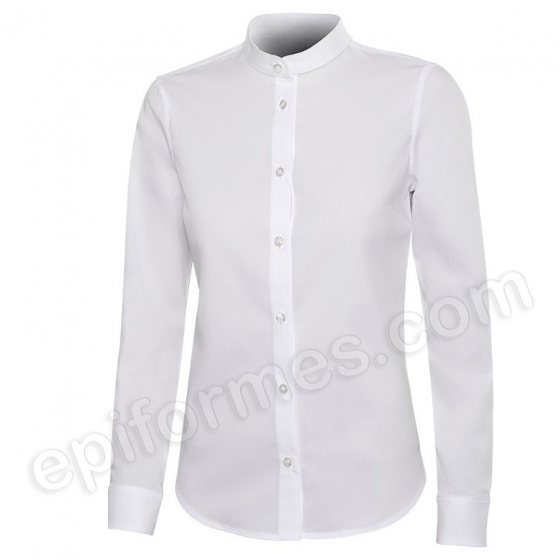 Camisa cuello tirilla stretch mujer