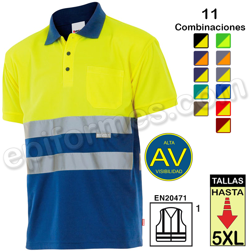 Polo alta visibilidad 11 Combinaciones