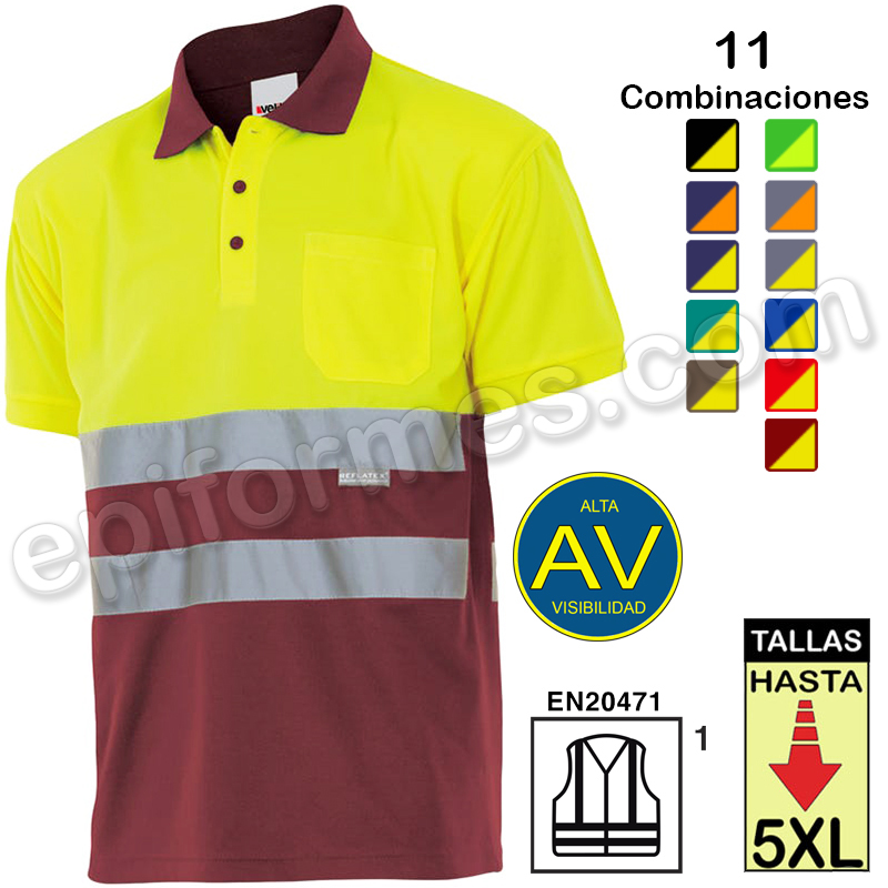 Polo alta visibilidad 11 Combinaciones