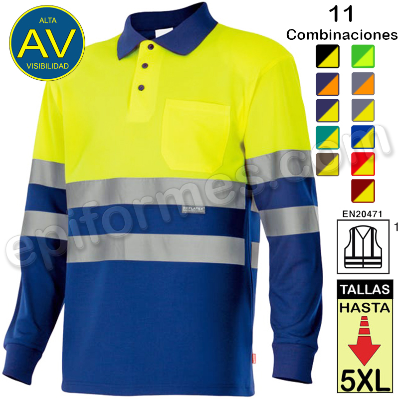 Polo alta visibilidad 11 Combinaciones