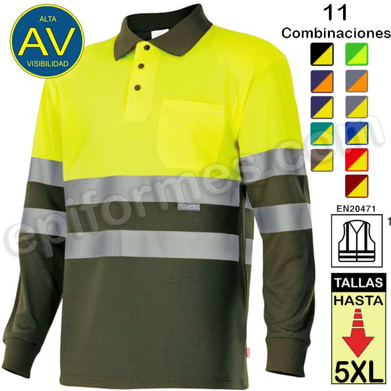 Polo alta visibilidad 11 Combinaciones