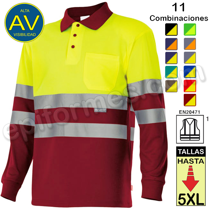 Polo alta visibilidad 11 Combinaciones