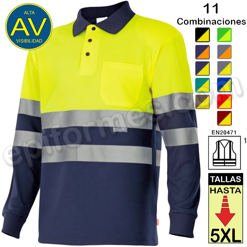 Polo alta visibilidad 11 Combinaciones