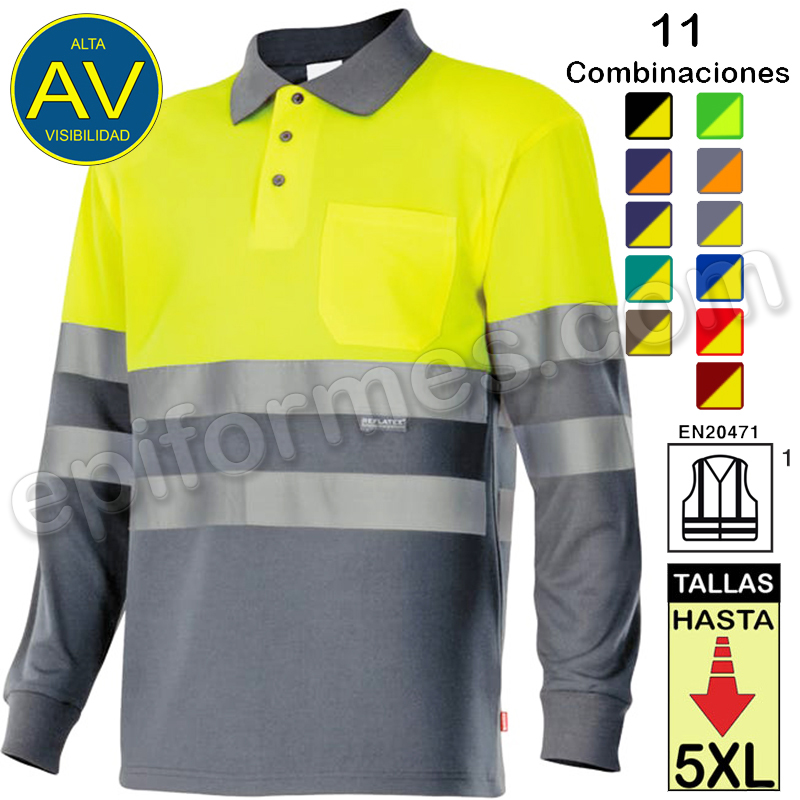 Polo alta visibilidad 11 Combinaciones