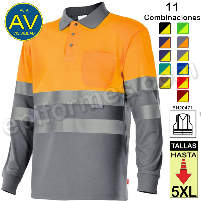 Polo alta visibilidad 11 Combinaciones