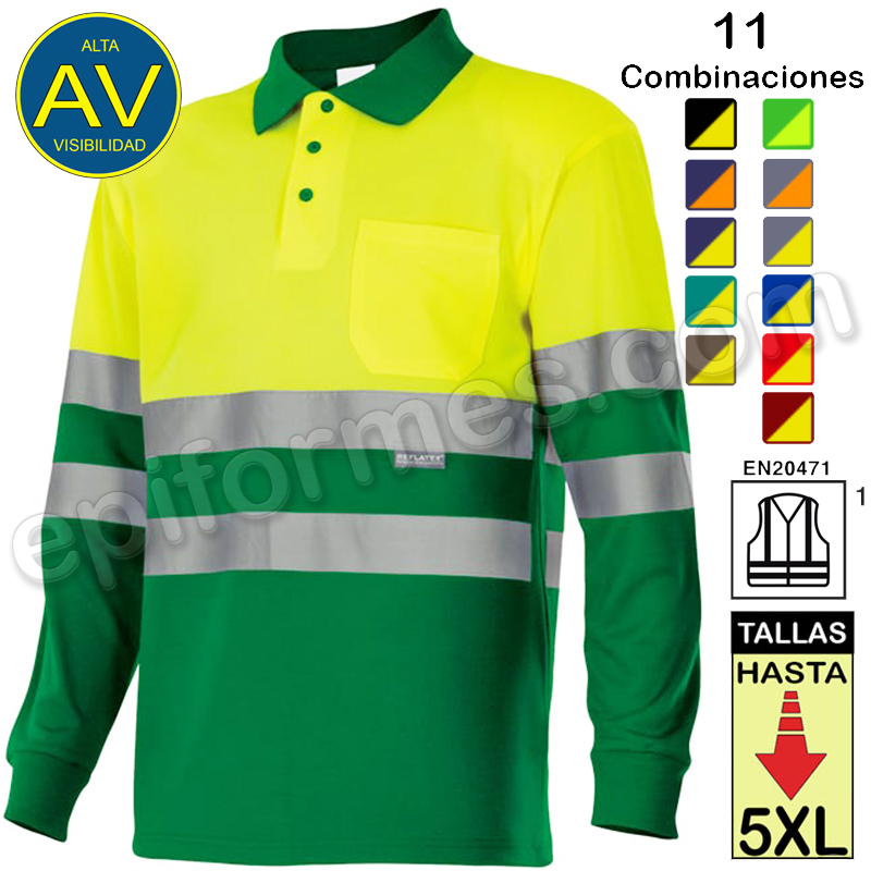 Polo alta visibilidad 11 Combinaciones