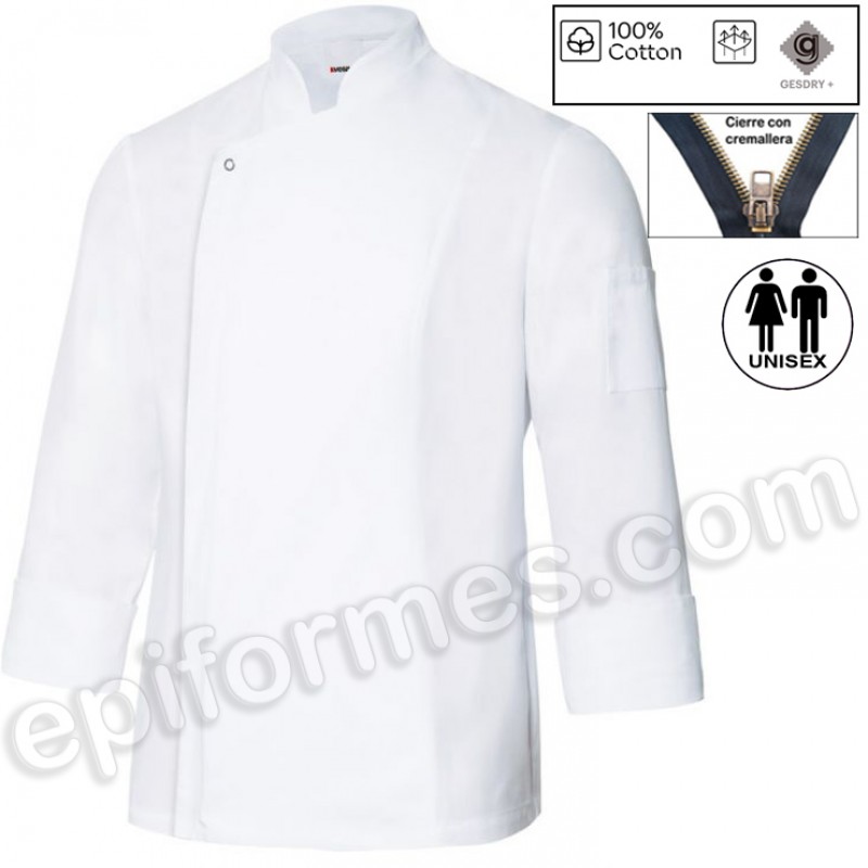 Chaqueta cocinero tejido transpirable