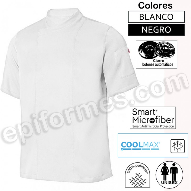 Chaqueta cocina microfibra con coolmax en espalda