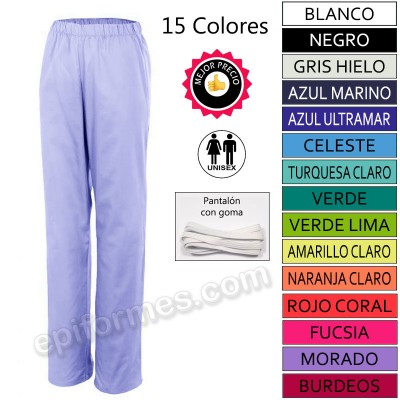 Pantalon De Pijama Sanitario 15 Colores