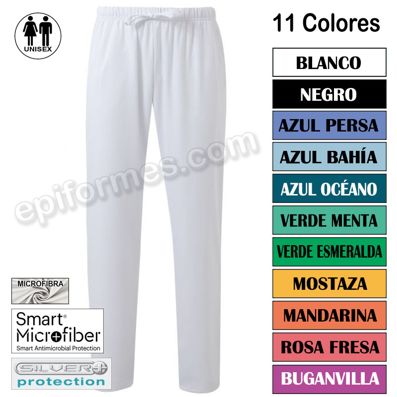 Pantalón de pijama sanitario, Microfibra