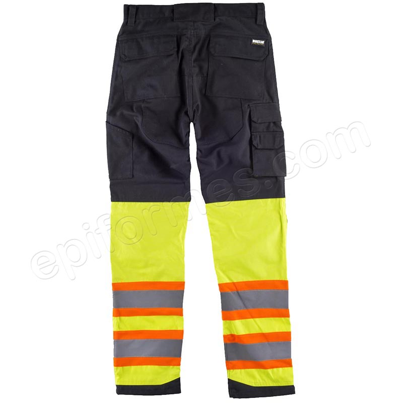 Pantalón combinado con bandas reflectante-fluorescentes.