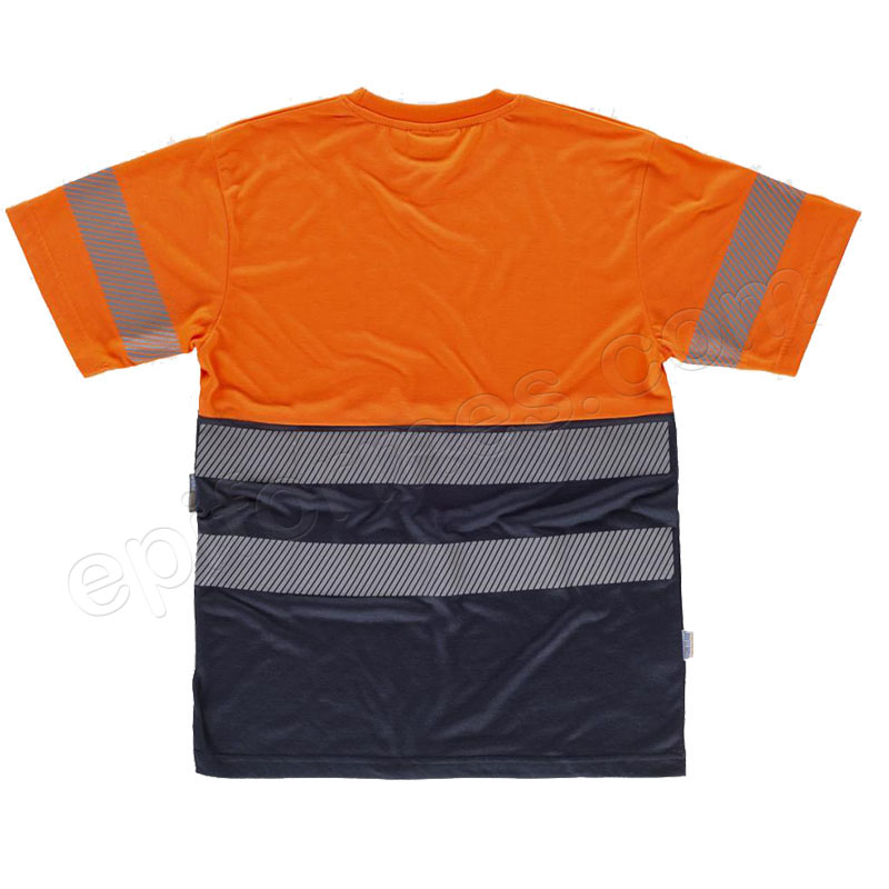 Camiseta de alta visibilidad de manga corta en poliéster.