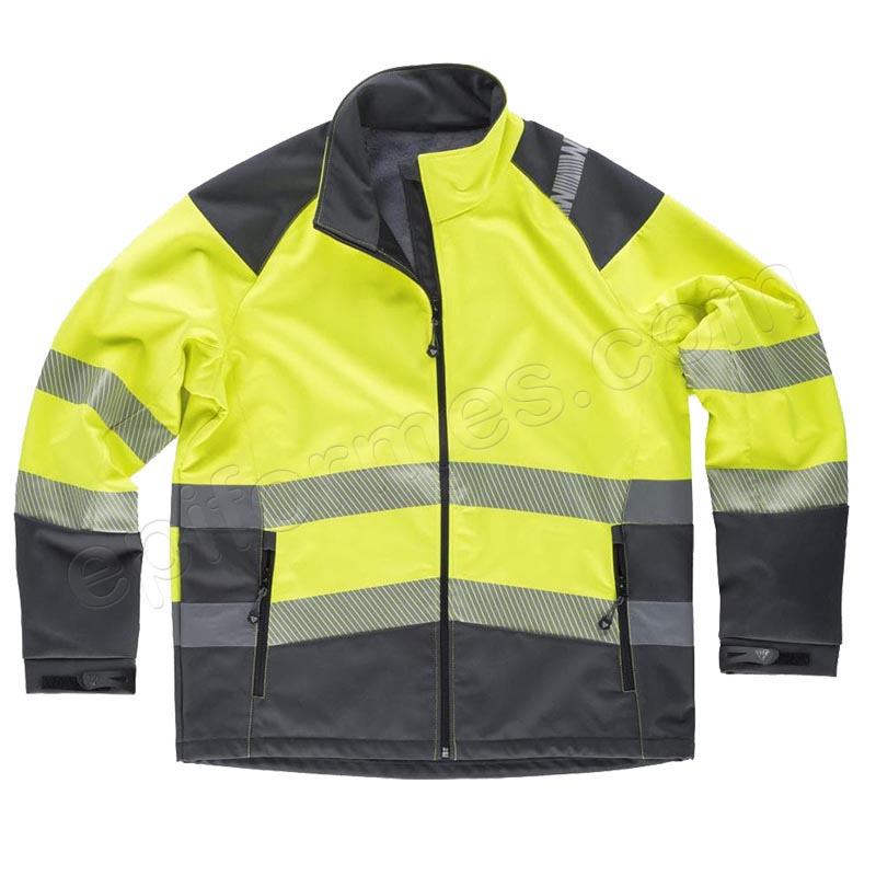 Chaqueta workshell de alta visibilidad