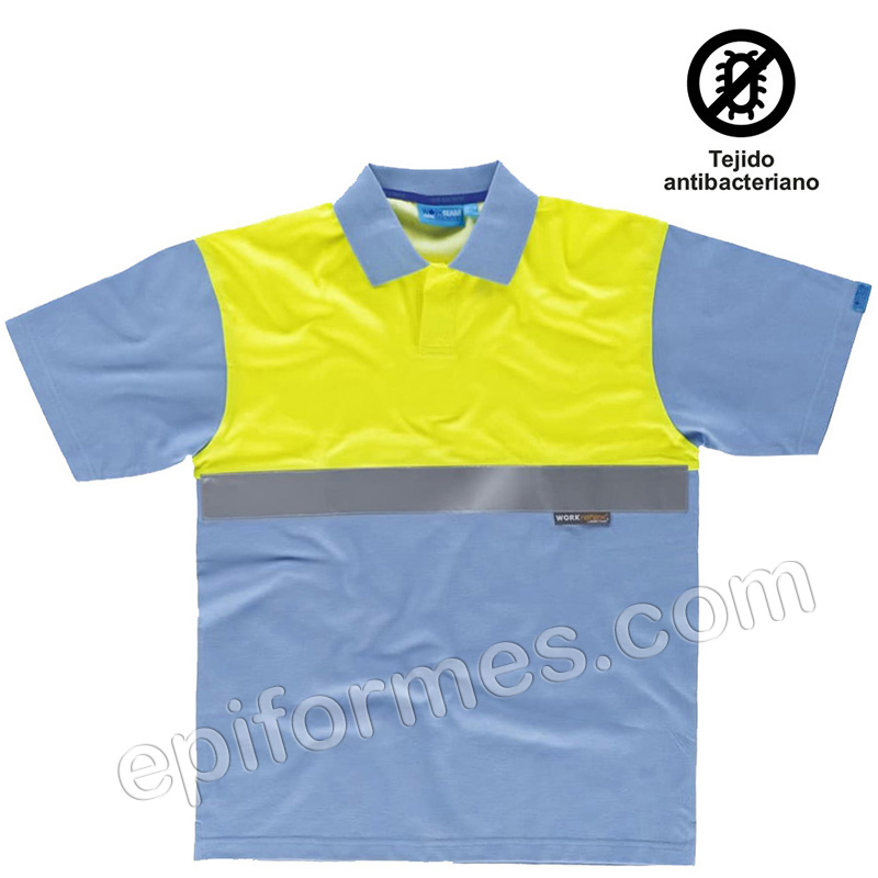 Polo de trabajo antiolores combinado