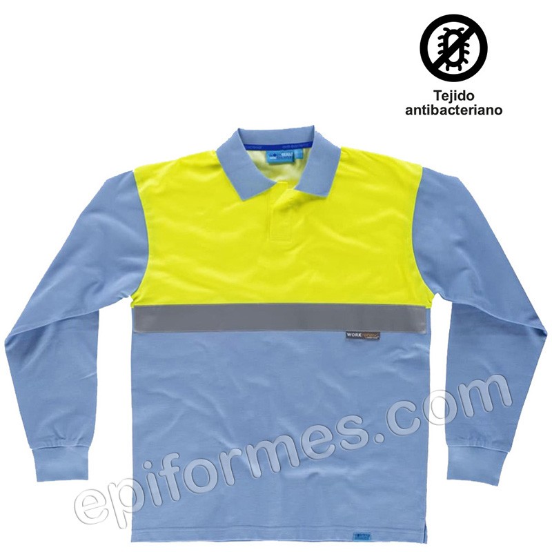 Polo de trabajo antiolores combinado