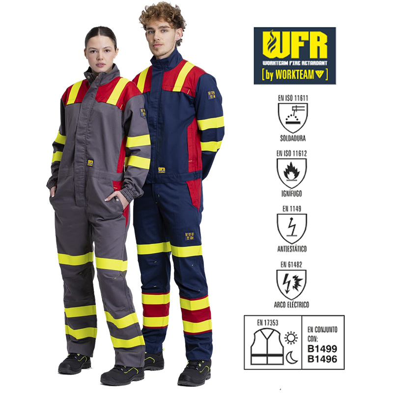Buzo combinado ignífugo, antiestático