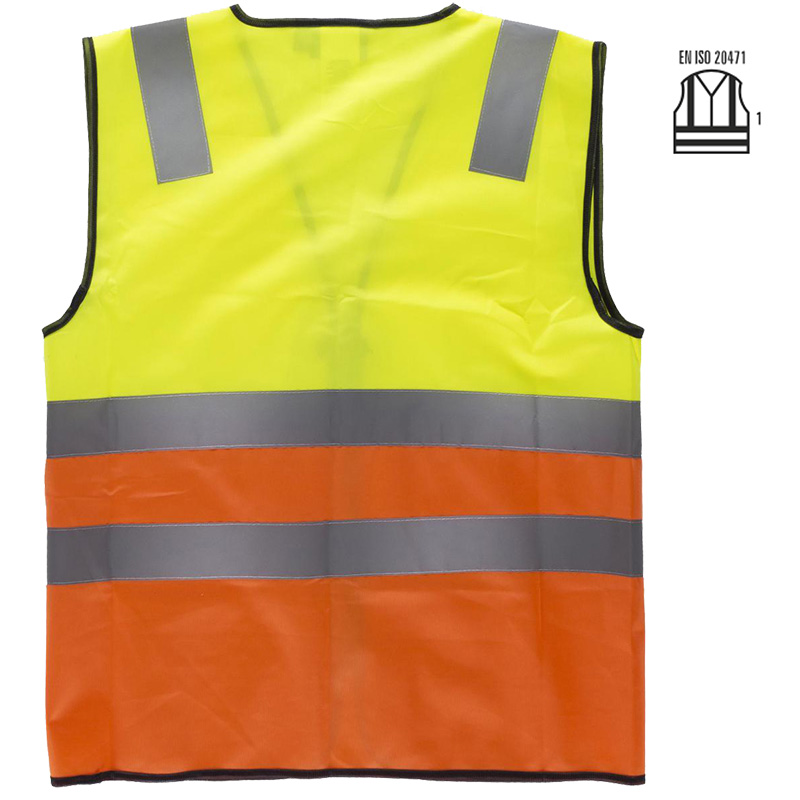 Chaleco combinado con cintas reflectantes.