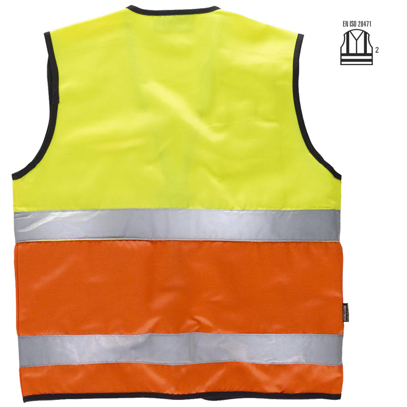Chaleco tipo safari con cintas reflectantes.