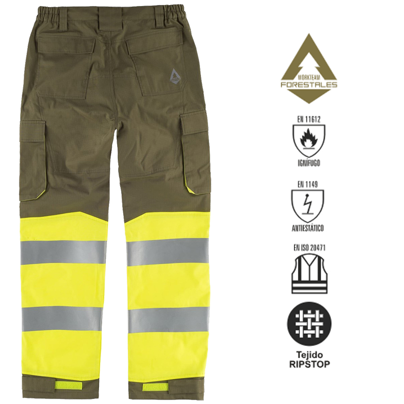 Pantalón ignífugo y antiestático de alta visibilidad