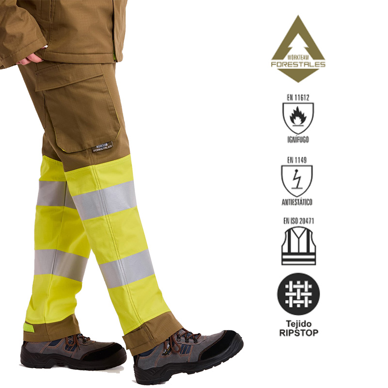 Pantalón ignífugo y antiestático de alta visibilidad