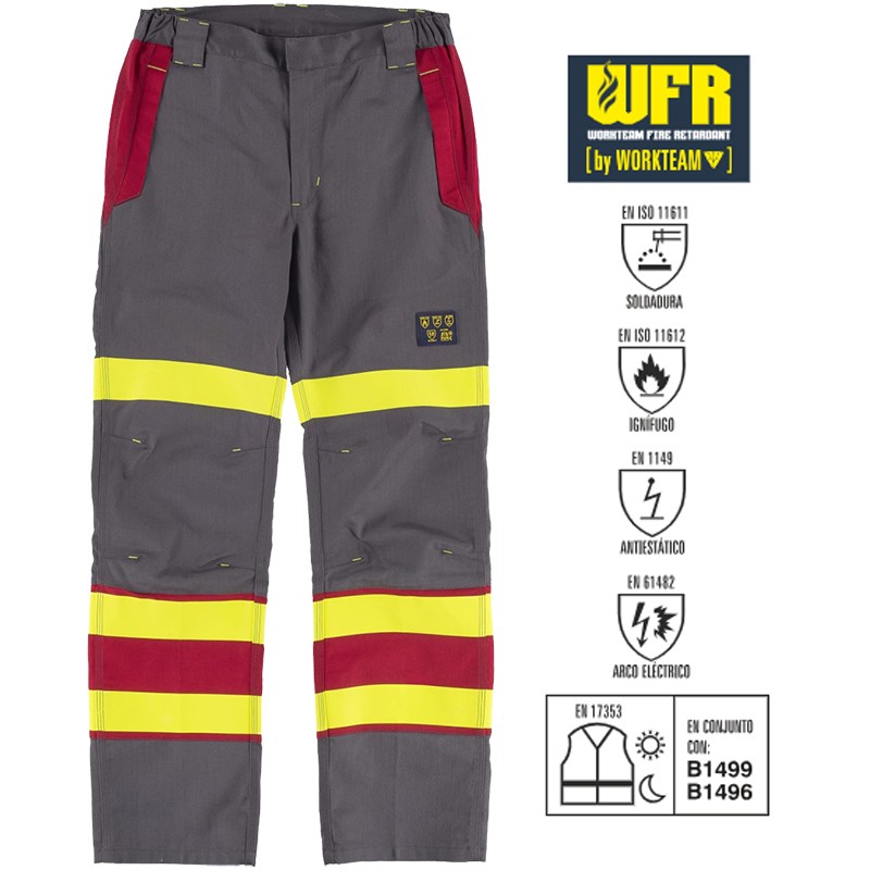 Pantalón combinado ignífugo, antiestático