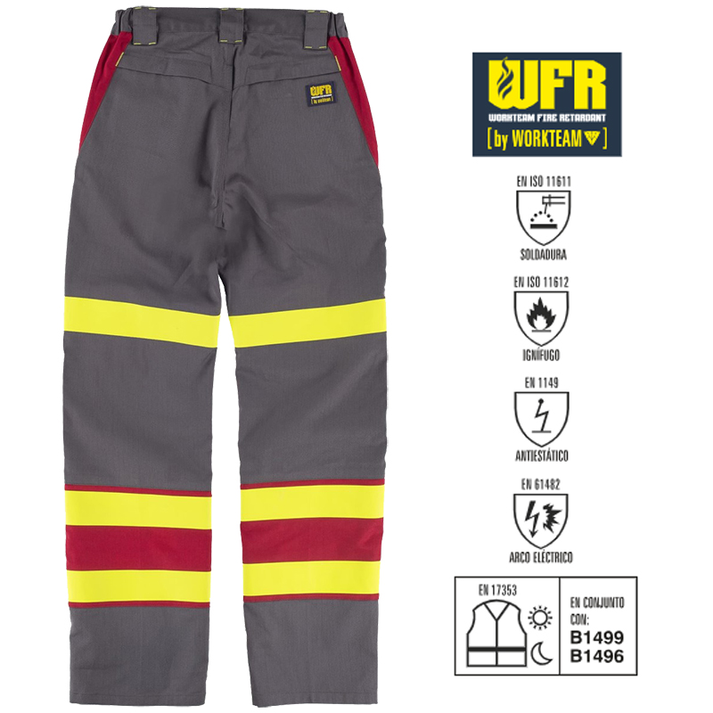 Pantalón combinado ignífugo, antiestático