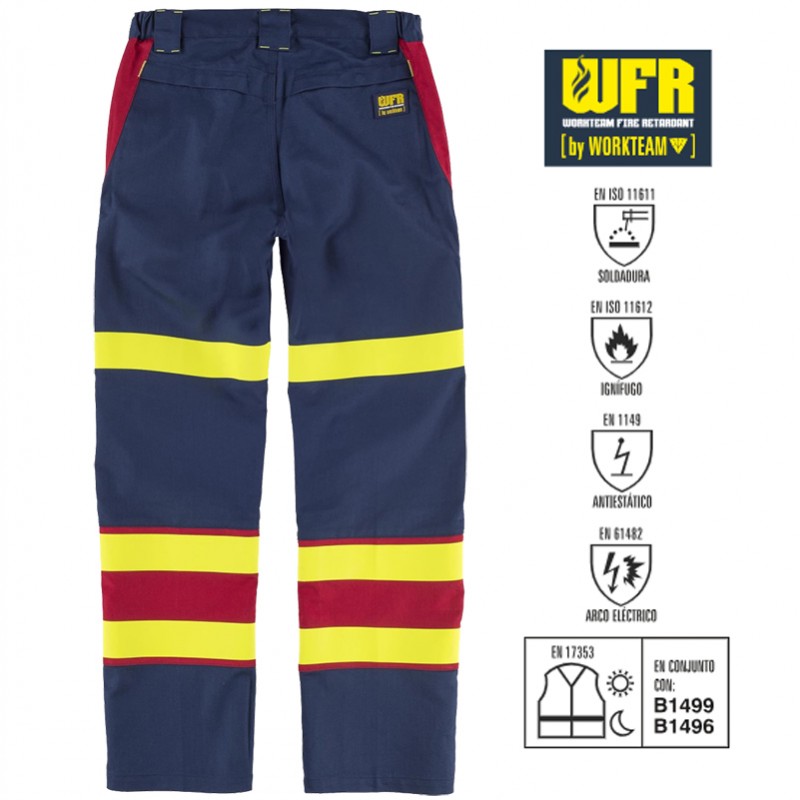 Pantalón combinado ignífugo, antiestático