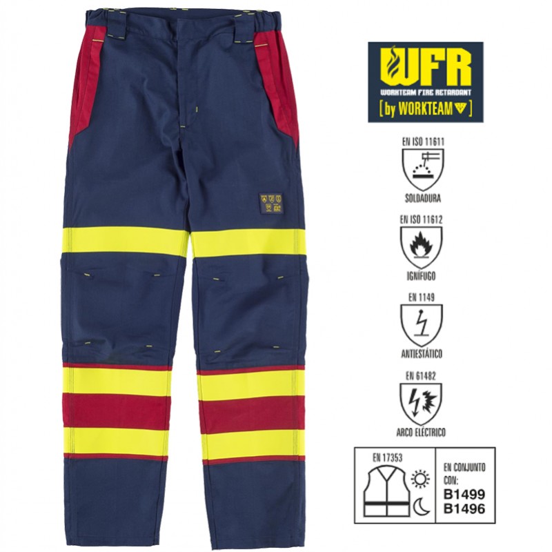 Pantalón combinado ignífugo, antiestático