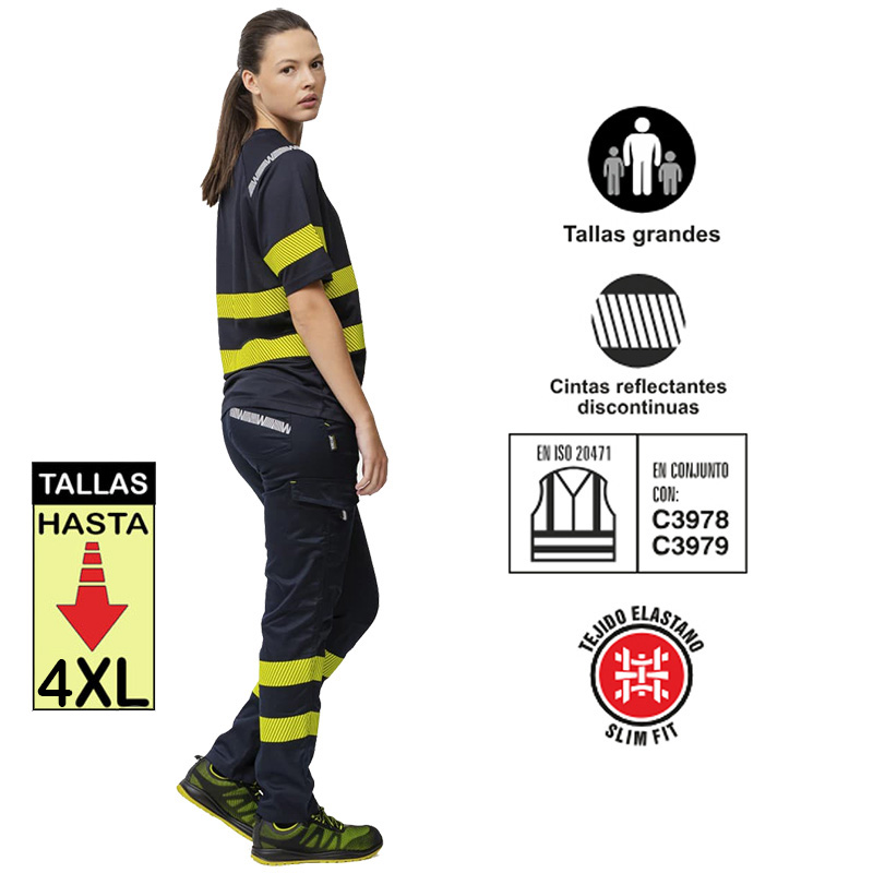 Pantalón combinado con cintas reflectantes