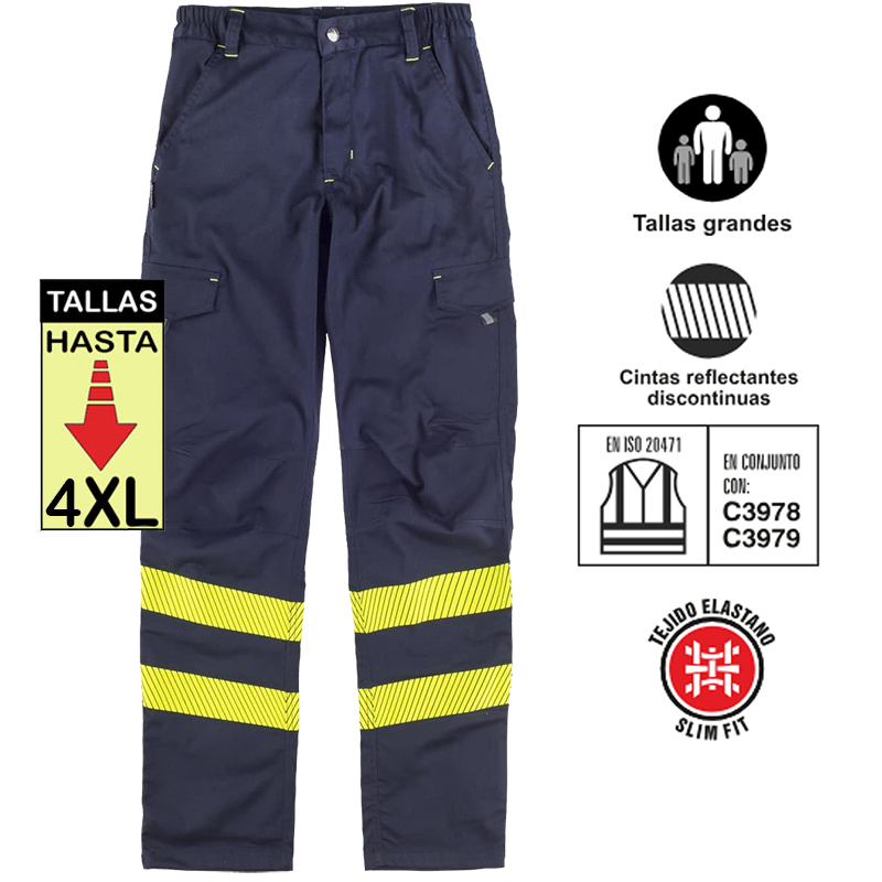 Pantalón combinado con cintas reflectantes