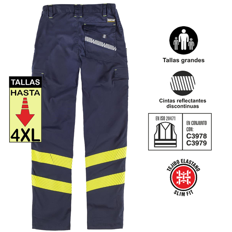 Pantalón combinado con cintas reflectantes