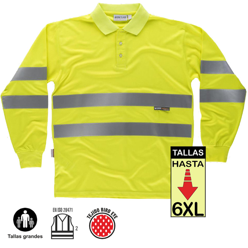 Polo Alta Visibilidad manga larga.