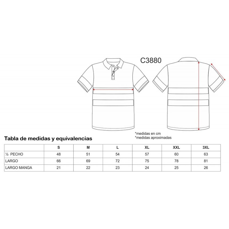 Polo Alta Visibilidad manga corta
