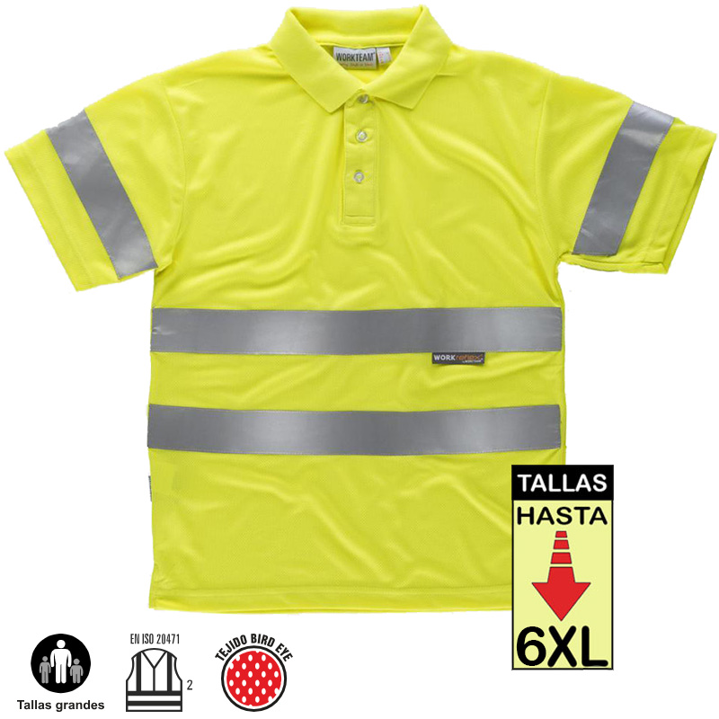 Polo Alta Visibilidad manga corta