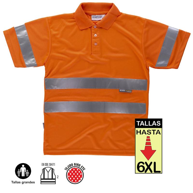Polo Alta Visibilidad manga corta