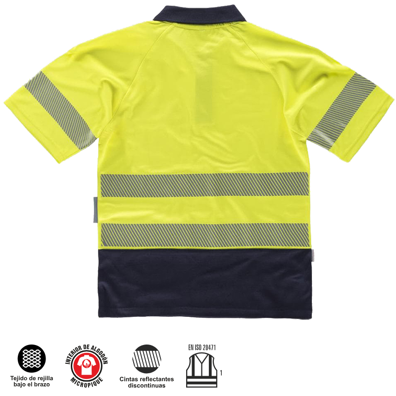 Polo Alta Visibilidad Combinada.