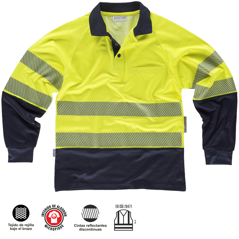 Polos Alta Visibilidad Combinada