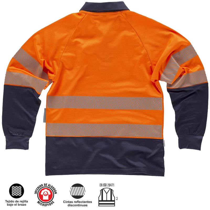 Polo Alta Visibilidad Combinada