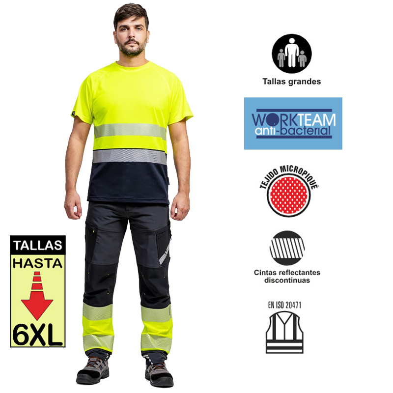 Camiseta Alta Visibilidad Combinada